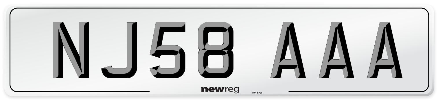 NJ58 AAA Number Plate from New Reg